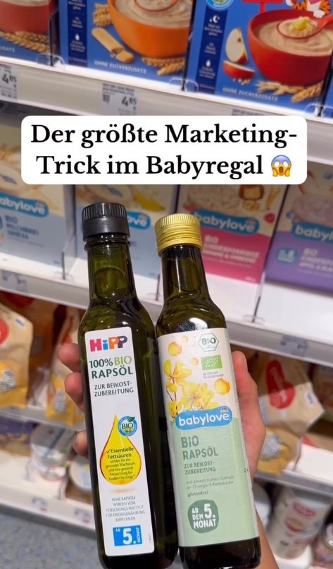 Vergleich verschiedener Öle für die Beikost